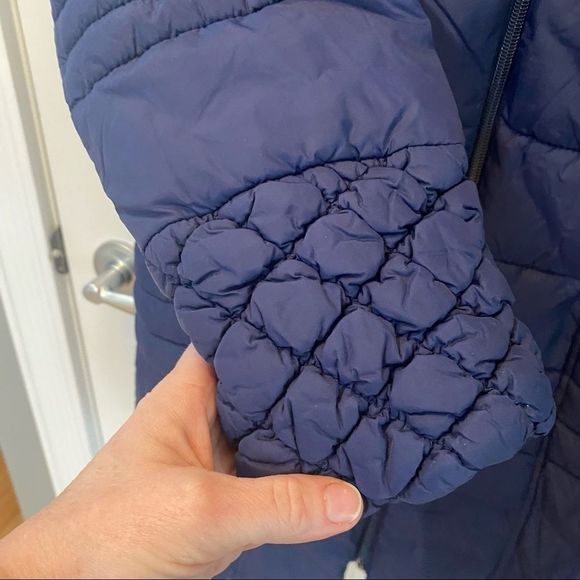 Cleo Women’s winter quilted puffer jacket mid length blue size medium - Picture 6 of 12